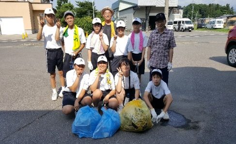 町内清掃活動「横中クリーン作戦」（7/19　横内中学校周辺）